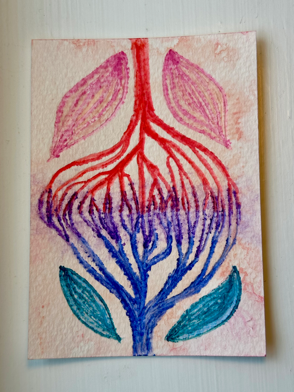Branching Blood aceo art card