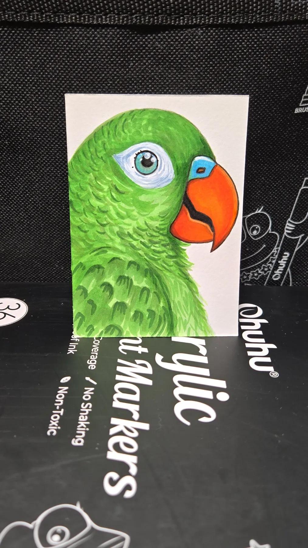 Parrot aceo art card