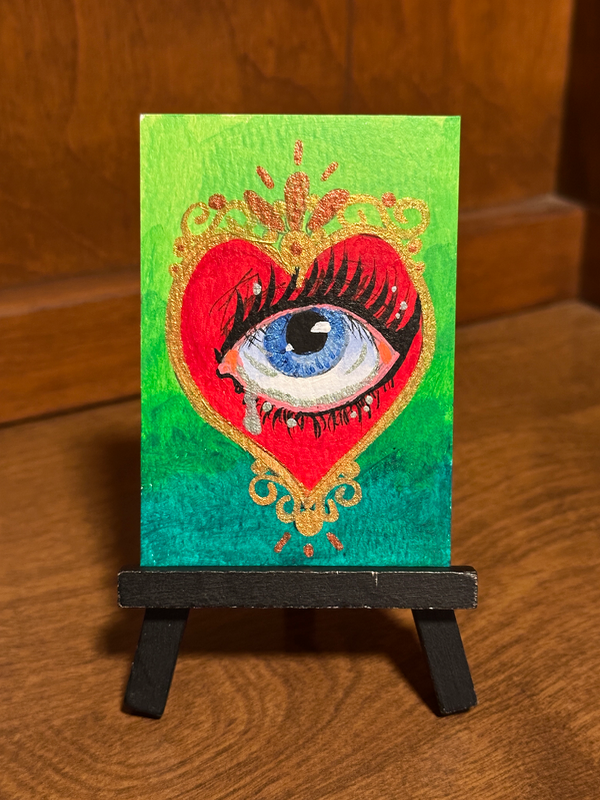 The heart knows aceo art card