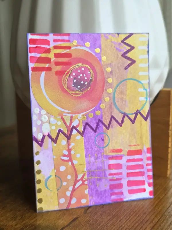 Golden Pulse aceo art card