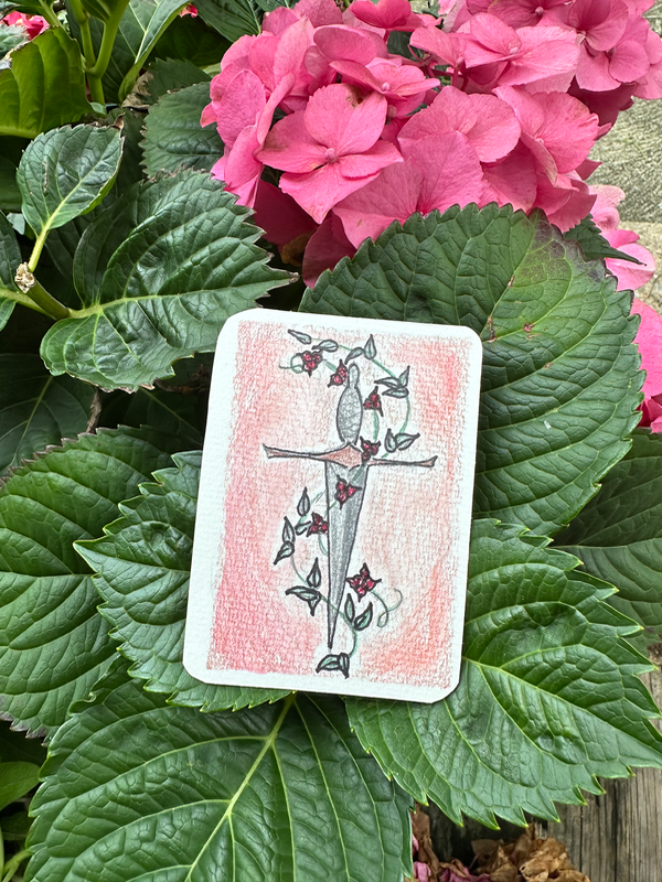 Aceo original sword aceo art card