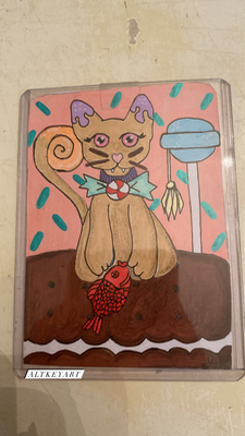 Sweet Pastel Purridise aceo art card thumbnail 1