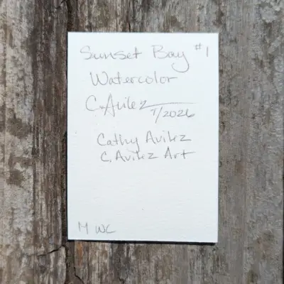 Sunset Bay aceo art card thumbnail 4