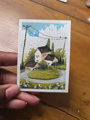 Ivy Green Court aceo art card thumbnail 4