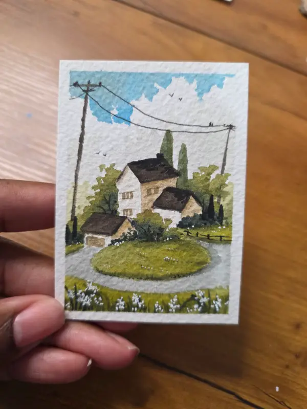 Ivy Green Court aceo art card