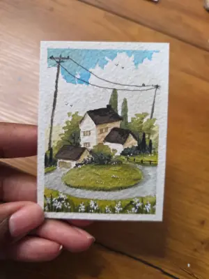 Ivy Green Court aceo art card thumbnail 1