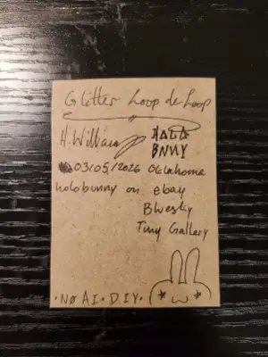 Glitter Loop de Loop aceo art card thumbnail 2