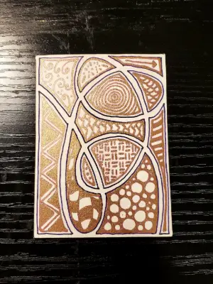 Glitter Loop de Loop aceo art card thumbnail 1