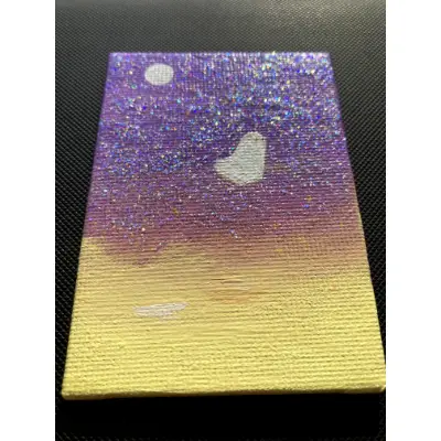 Ghost and Glitter aceo art card thumbnail 2