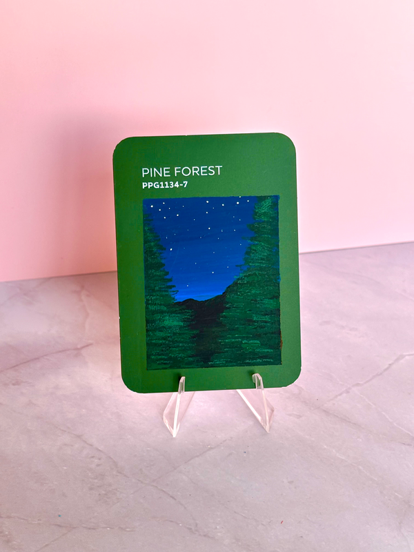 Pine Forest Nights aceo art card