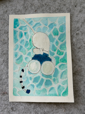 The Crawly Thing aceo art card thumbnail 3