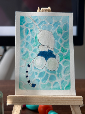 The Crawly Thing aceo art card thumbnail 2