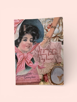Vintage Valentine Collage aceo art card thumbnail 1
