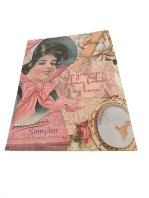Vintage Valentine Collage aceo art card thumbnail 2