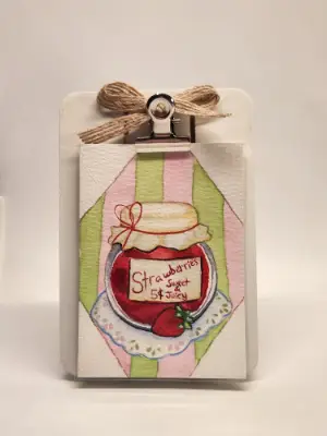 ACEO Original- "Sweet & Juicy"- 2.5" x 3.5" Mixed Media aceo art card thumbnail 1