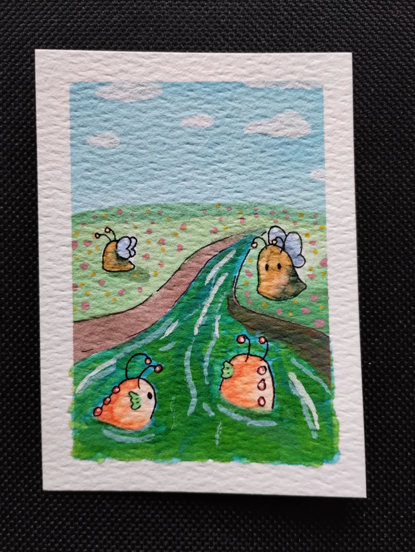 Quiet Lake aceo art card