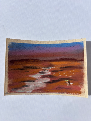 Moving the Flock aceo art card thumbnail 1