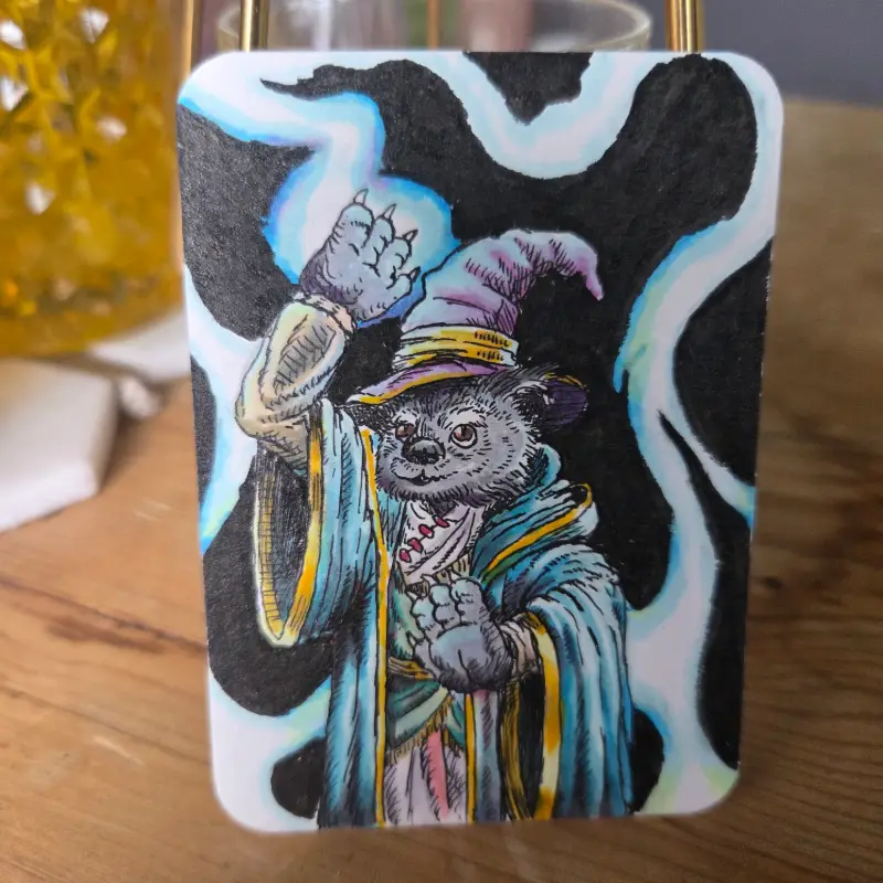 The Binturong Adventurer aceo art card