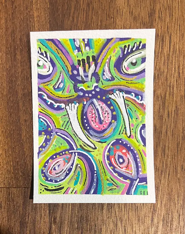 Eeeny Meany aceo art card