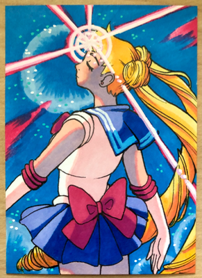 Sailor Moon aceo art card thumbnail 1