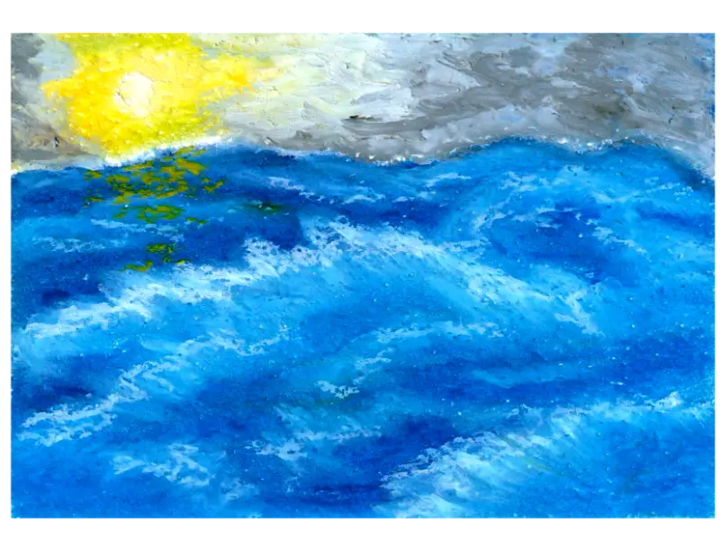 Rough Seas aceo art card