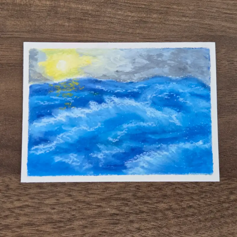 Rough Seas aceo art card