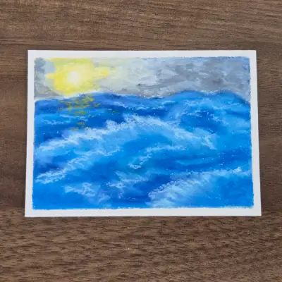 Rough Seas aceo art card thumbnail 2
