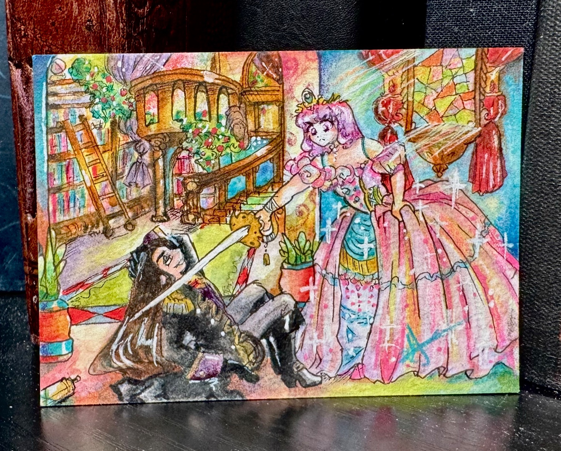 “Scroll Thief” aceo art card