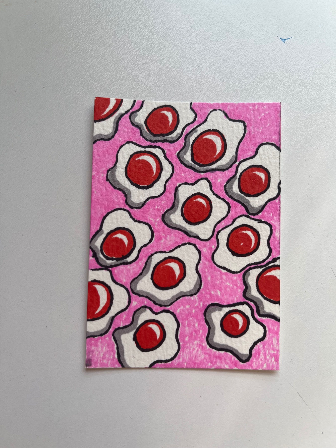 Fried Eggs by Frank Fraley aceo art card