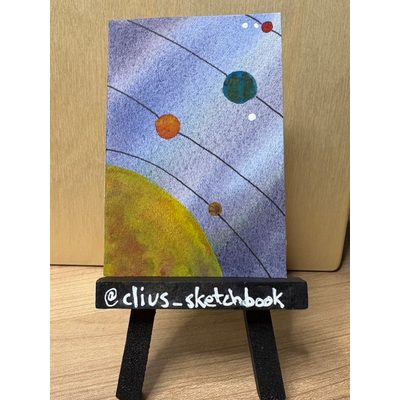 Inner Solar System aceo art card thumbnail 2