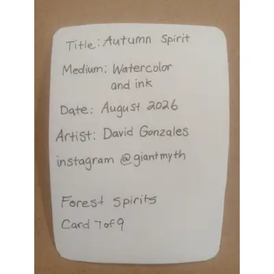 Autumn Spirit Forest Sprite Card 7 of 9 aceo art card thumbnail 2