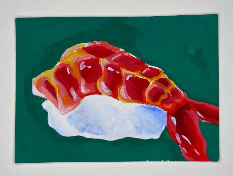 i'm allergic to shrimp aceo art card
