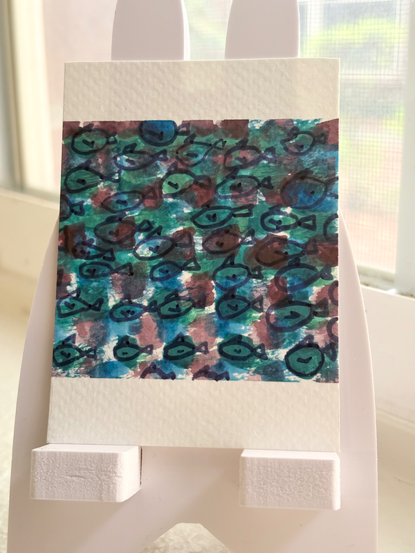Back to School aceo art card