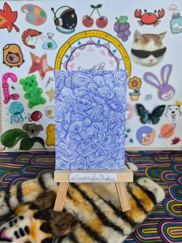 "Warping" Abstract aceo art card