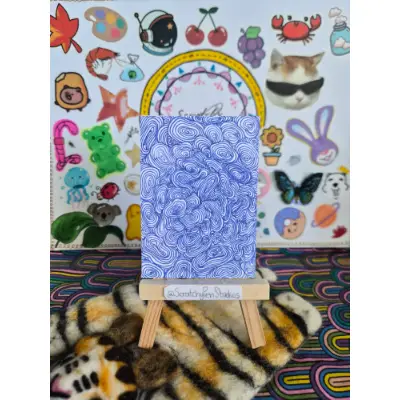 "Warping" Abstract aceo art card thumbnail 1