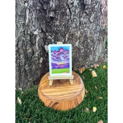 Sunset Study: Four aceo art card thumbnail 1