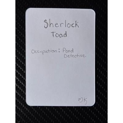 Sherlock Toad aceo art card thumbnail 4