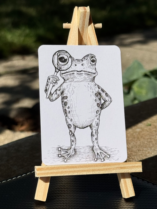 Sherlock Toad aceo art card