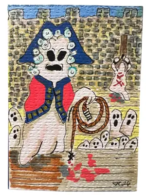 Outlander Series Cards 1-3 Colum Mackenzie, Black Jack with Whip, and Jamie Ghost OOAK By JL Canaday aceo art card thumbnail 4