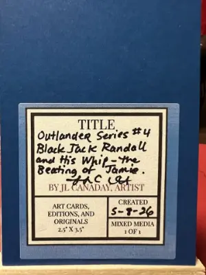 Outlander Series Cards 1-3 Colum Mackenzie, Black Jack with Whip, and Jamie Ghost OOAK By JL Canaday aceo art card thumbnail 5