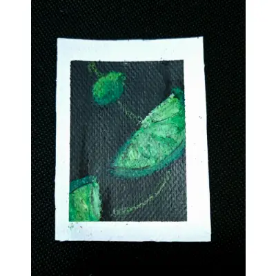 Limes 'n Lines water pastel fruits 3/3 aceo art card thumbnail 2