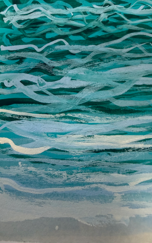Abstract Ocean II aceo art card