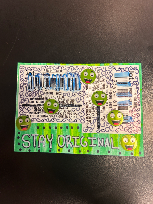 Mixed Media Stay Original ACEO aceo art card