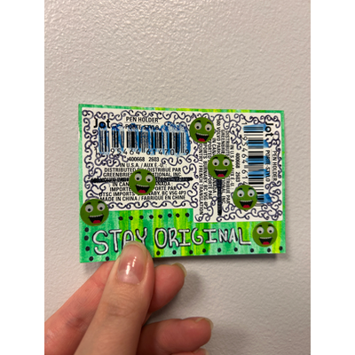 Mixed Media Stay Original ACEO aceo art card thumbnail 2