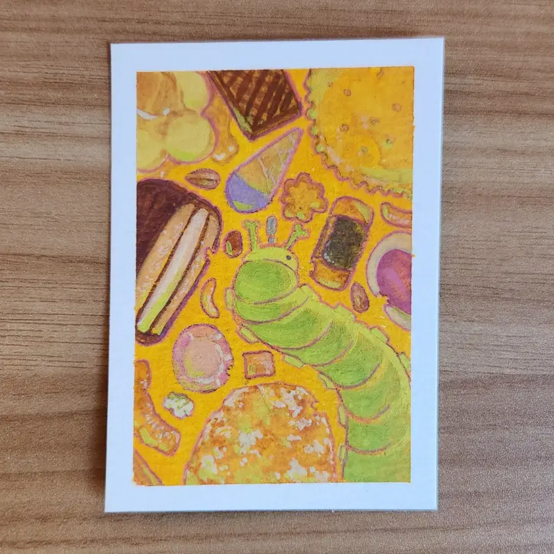 snackapillar aceo art card