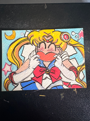 Moon Princess 1/3 edition Sailor Moon Anime aceo art card thumbnail 1