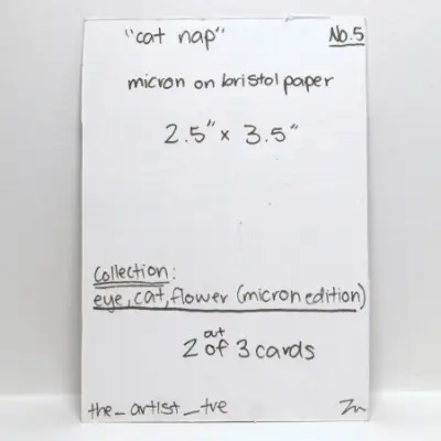 cat nap - card No. 5 aceo art card thumbnail 2