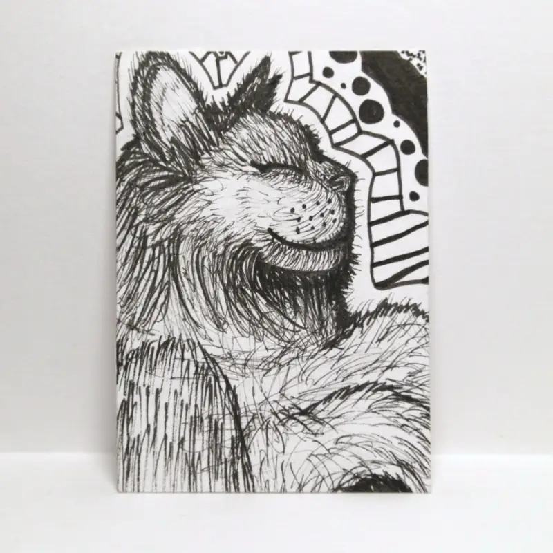 cat nap - card No. 5 aceo art card