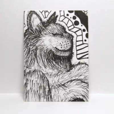 cat nap - card No. 5 aceo art card thumbnail 1