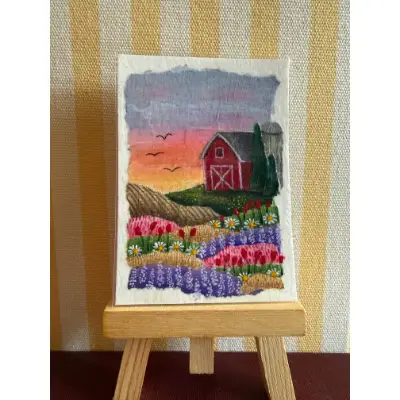 Golden Hour Harvest aceo art card thumbnail 3